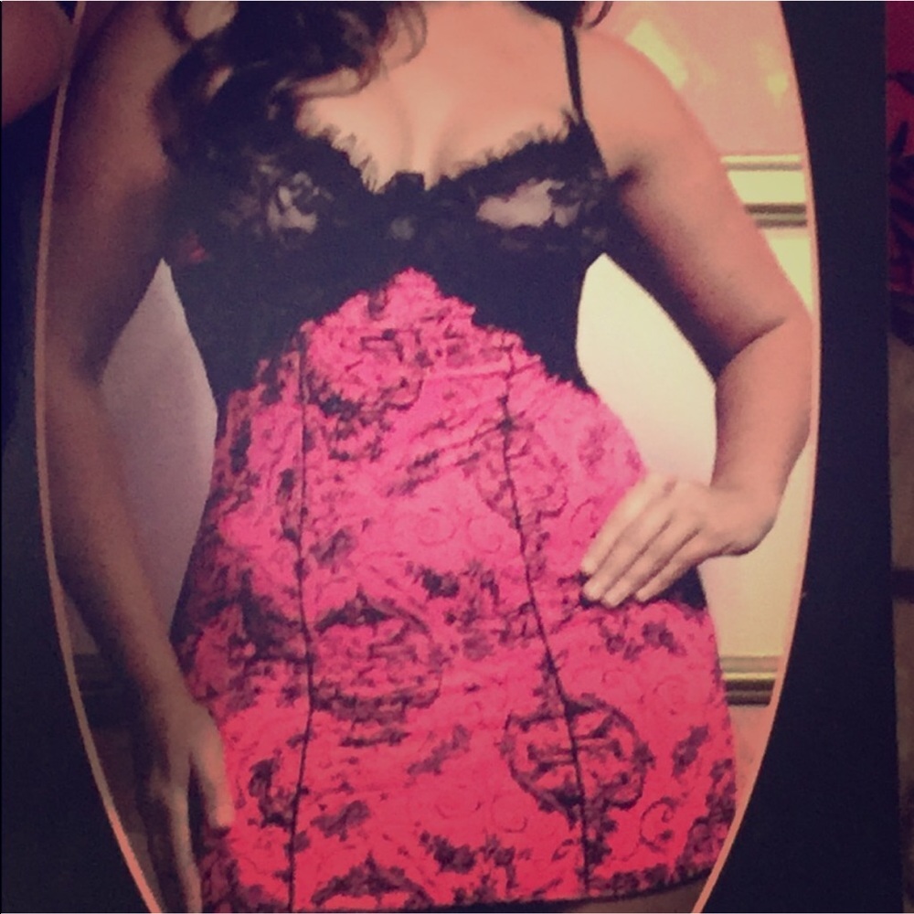 Pink and Black Chemise